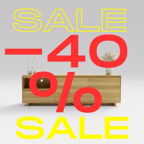 Drewniana Szafka RTV Fierra Wood Open dostępna od ręki